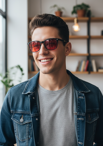 Customer with red glasses 5